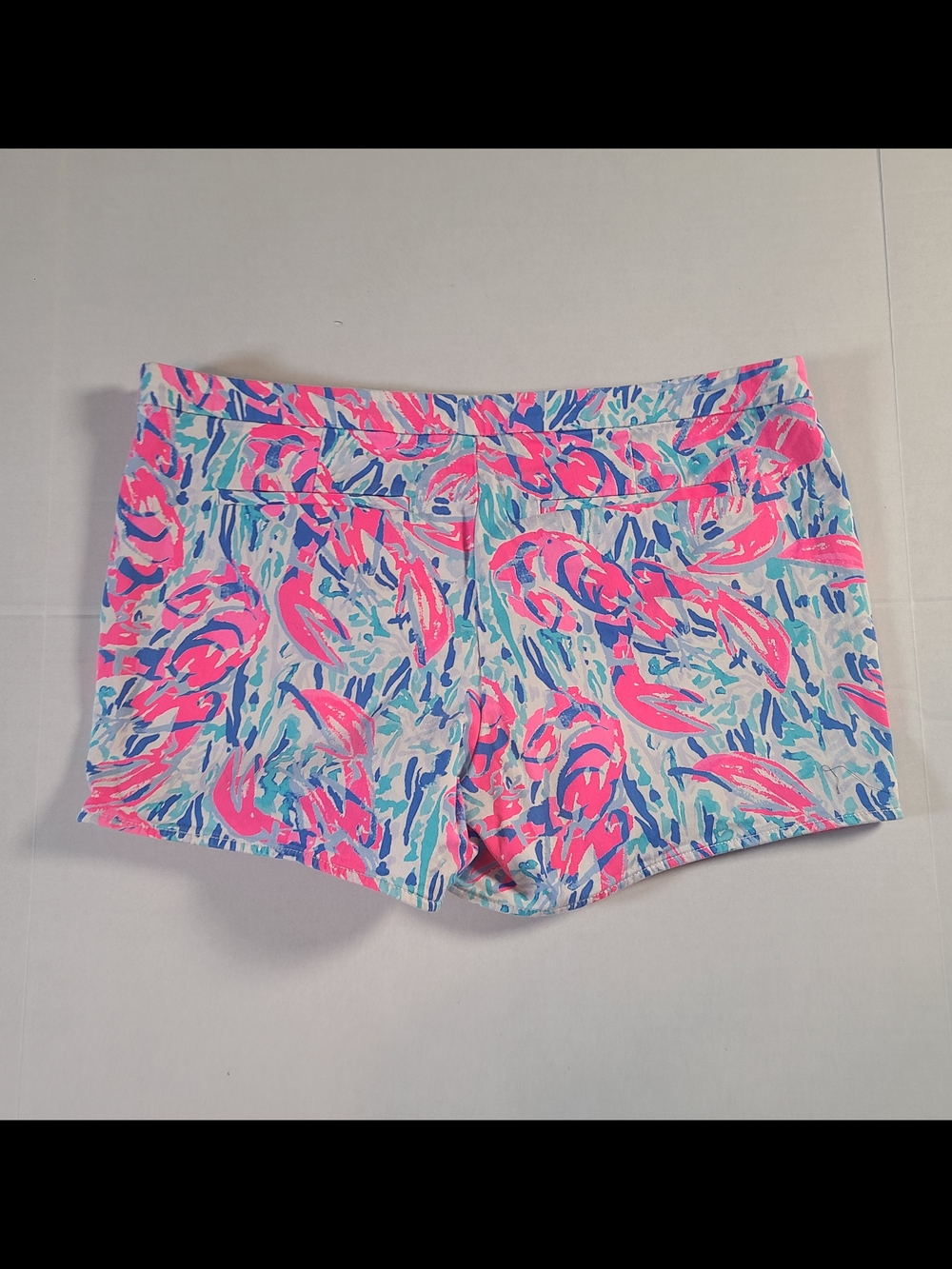 Lilly Pulitzer Womens Shorts Side Zip with Pink Blue Tropical SOLD - Picture 6 of 14
